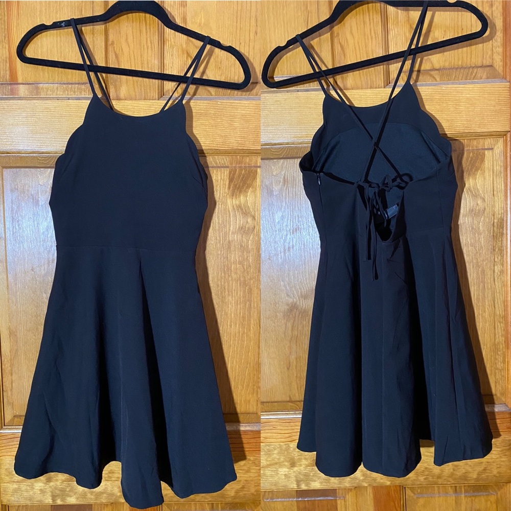 FashionNova black skater dress